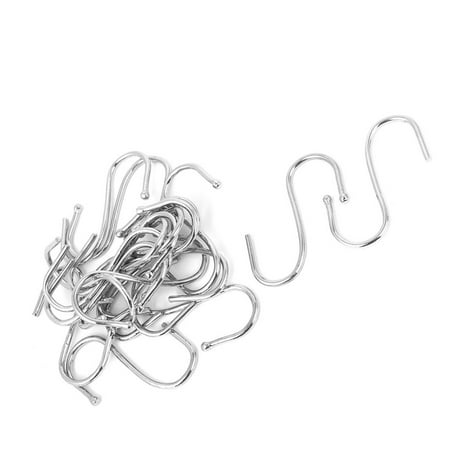 Unique Bargains 20pcs House Metal S Hooks for Wallware Clothing Hanging Display