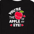 thumbnail image 4 of Inktastic Youre The Apple of My Eye Valentine Pun with Cute Apple Boys or Girls Long Sleeve Toddler T-Shirt, 4 of 5