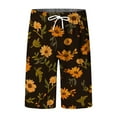 thumbnail image 3 of AOMPMSDX Male Summer Digital 3D Printed Shorts Elasticated Waisted Beach Pants Black L, 3 of 5