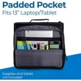 thumbnail image 2 of Case-it The Universal Zipper Binder - 2 Inch O-Rings - Padded Pocket that holds up to 13 Inch Laptop/Tablet - Multiple Pockets - 400 Page Capacity - Comes with Shoulder Strap - Jet Black LT-007, 2 of 6