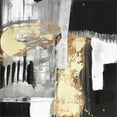 thumbnail image 3 of Goldberger, Jennifer 15x15 Black Modern Framed Museum Art Print Titled - Golden Strokes I, 3 of 5