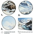thumbnail image 3 of Designart "Alpine Majesty French Snowy Peaks I" Landscapes Floater Framed Wall Art Living Room, 3 of 7