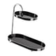 thumbnail image 2 of Organizador de baño de 2 capas, estante de tocador, decoración decorativa, multifunción, cosmético Negro con plata, 2 of 9