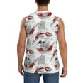 thumbnail image 4 of Daiia Koi Fish Printed Men's Tank Tops,Casual Soft Sleeveless Gym Muscle Shirts Bodybuilding Tee-Large, 4 of 8