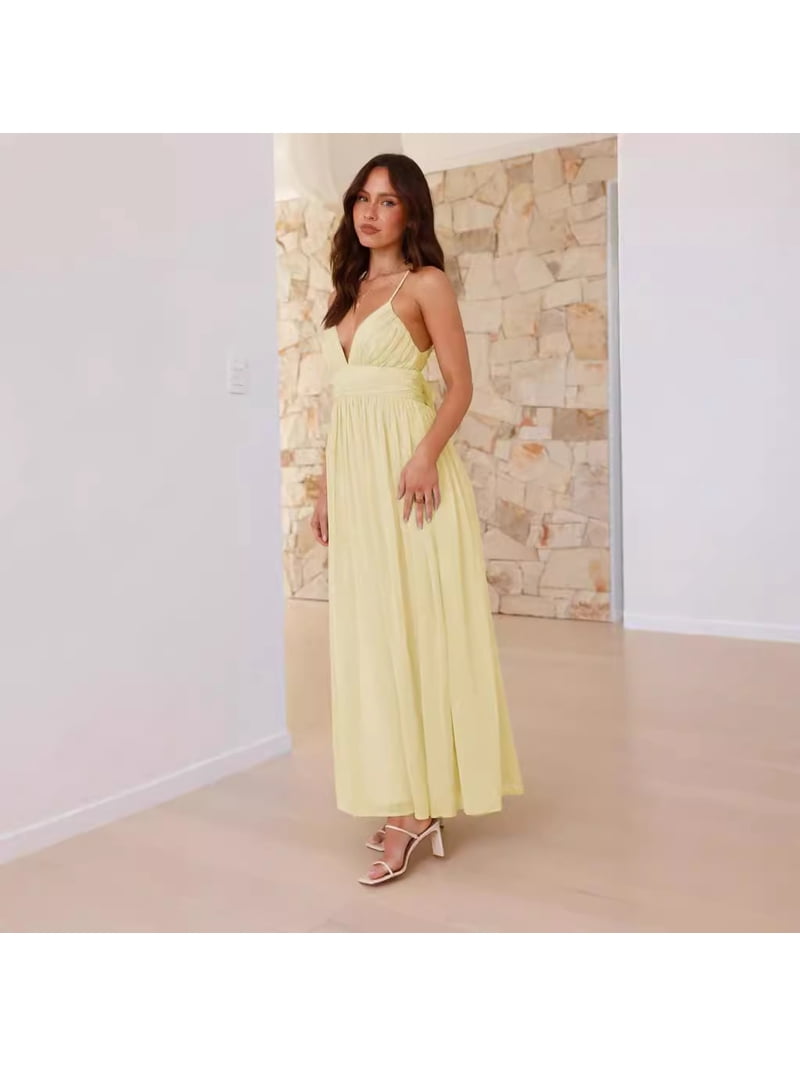 halter top flowy dresses Petal and Pup Women's Anabelle Neck Midi Dress toddler_dress main image 1