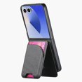 thumbnail image 4 of For Samsung Galaxy Z Flip7 5G Magnetic Case Kickstand Denim Texture Leather Back Cover with Detachab, 4 of 5
