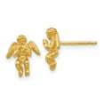 thumbnail image 1 of 14K Yellow Gold Polished & Diamond Cut Angel Earrings, 1 of 2