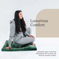 thumbnail image 4 of Mindful Modern Velvet Zabuton Meditation Mat, 100% Cotton Filling, Emerald Green, 4 of 7