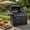 Black Barbecue Grill, variant on Barbecue Island Grill, 5-Burner 75300 BTU Deluxe Stainless Gas Outdoor Kitchen Island,Steel BBQ with Side Burner,Silver