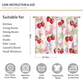 thumbnail image 2 of Pink Bow Strawberry Kitchen Curtains Girls Flower Y2K Bathroom Curtains Window Treatment Drapes Tier Fruit Preppy Cafe Small Bedroom Short French Door Curtains 2 Panels 27.5x36 Inch, 2 of 6