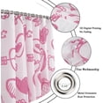 thumbnail image 5 of Valentine''s Day Shower Curtain, Romantic Love Theme Pink Little Heart Girly Bathroom Curtain Home Decor Waterproof Fabric Machine Washable with 12 Hooks, 5 of 6