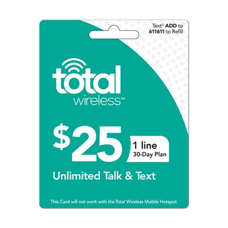 Total Wireless $25 Individual 30 Day Plan (Email