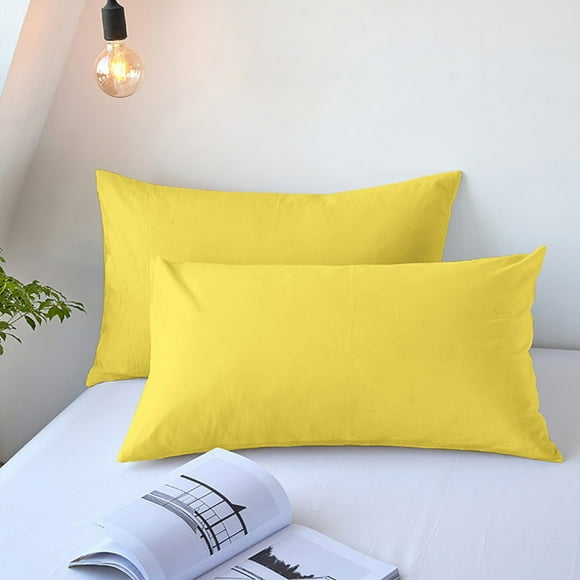 Funda de Almohada Refrescante para Quienes Duermen con Calor y Sudan Por La Noche | Poliéster Transpirable | Funda de Almohada de Terciopelo Suave y Larga | Paquete de 2 (Blanco, 48 X 74 Cm)