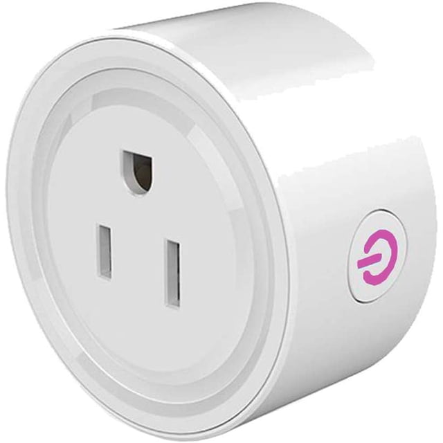 Wifi Smart Plug, Enchufe Inteligente Mini Outlets, Toma de Corriente Inalámbrica Compatible con Amazon , Google Home y IFTTT,Control Remoto via APP los Dispositivos Eléctricos
