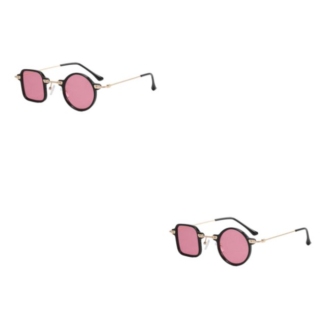 Guardurnaity Ojos con estilo, gafas de sol redondas Retro para mujer, gafas de sol con montura ligera a la moda, gafas de sol para mujer, gafas Type2 NO2