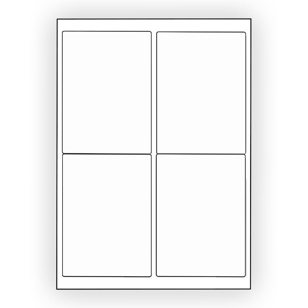 (2000) 4 x 5 EcoSwift Laser/Ink Address Shipping Adhesive Labels 4 per sheet