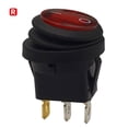 thumbnail image 2 of Round Rocker Switch Waterproofs With Shell Led Light Spst 3 Pin 2 Position 20A12V Blue, 2 of 9