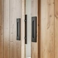 thumbnail image 3 of 12 Sliding Barn Door Handle, Pull and Chase Hardware Kit, Black, Large Double Sided Antique Design, Round, 3 of 4