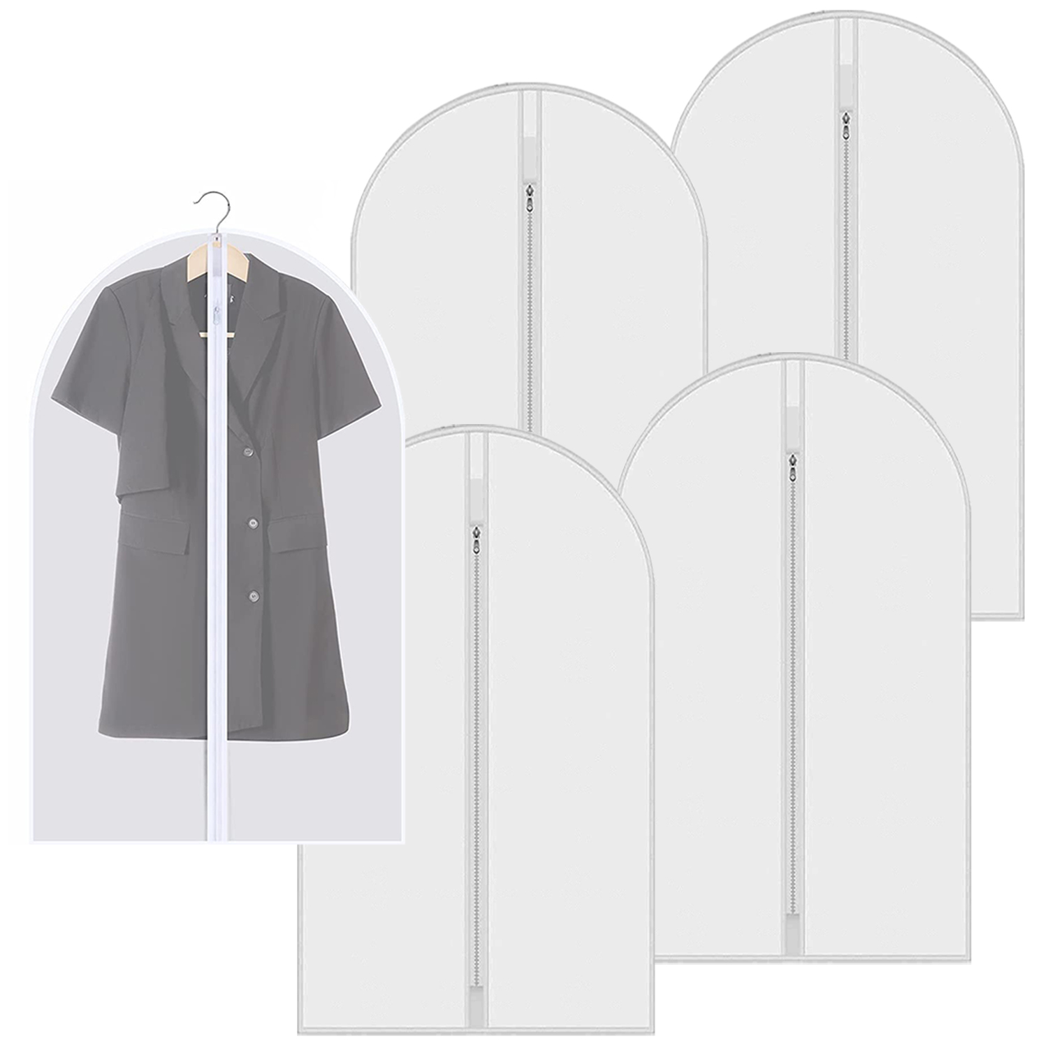 Skycarper Garment Dustproof Covers,5Pcs Clothes Breathable Bags,Moth