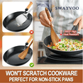 thumbnail image 6 of Swayvoo Wooden Spoons for Cooking — 11-Piece 100% Natural Teak Kitchen Utensil Set with Holder and Spoon Rest, Heat Resistant Serving Spoons, BPA-Free, Non-Stick Safe, Gift-Ready, 6 of 7