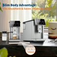 thumbnail image 5 of Garvee 6-IN-1 Automatic Coffee Maker with Grinder, Slim Espresso Maker for Home, Silver, New, 5 of 8