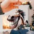 thumbnail image 2 of Big Mouth Horse-Shaped Plush Car Pendant with Multi-Functional Use for Car Interior Decoration, 2 of 7