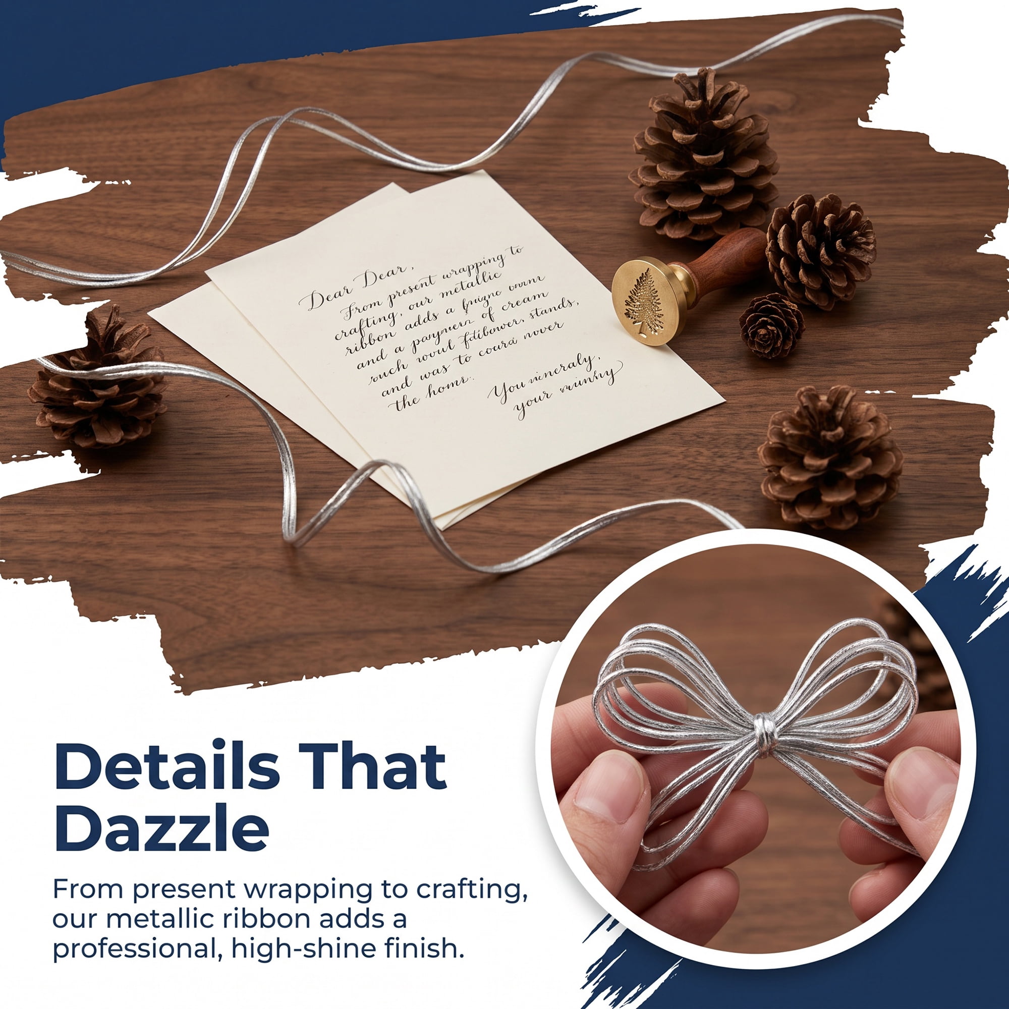 Unique Bargains Twine for Gift Wrapping and Crafting Uses Silver 5.5 Yard