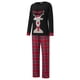 thumbnail image 3 of Pijamas navideños familiares a juego, pelele para bebé/ropa para perro/camisetas con estampado de ciervo y pantalones a cuadros., 3 of 10