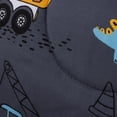 thumbnail image 2 of Btargot 5PCS Dinosaur Bedding Set Full Construction Trucks Cars Kids Boys Comforter Set Gray, 2 of 12
