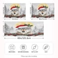 thumbnail image 4 of Dailycode Satin Pillow Case Standard Silk Pillow Cover for Hair and Skin Envelope Closure Santa Hat Wolf 20"x26", 4 of 9