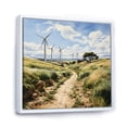 thumbnail image 2 of Designart "Analytic Drawing Depicting Wind Turbines I" Wind Turbines Floater Framed Wall Decor, 2 of 5