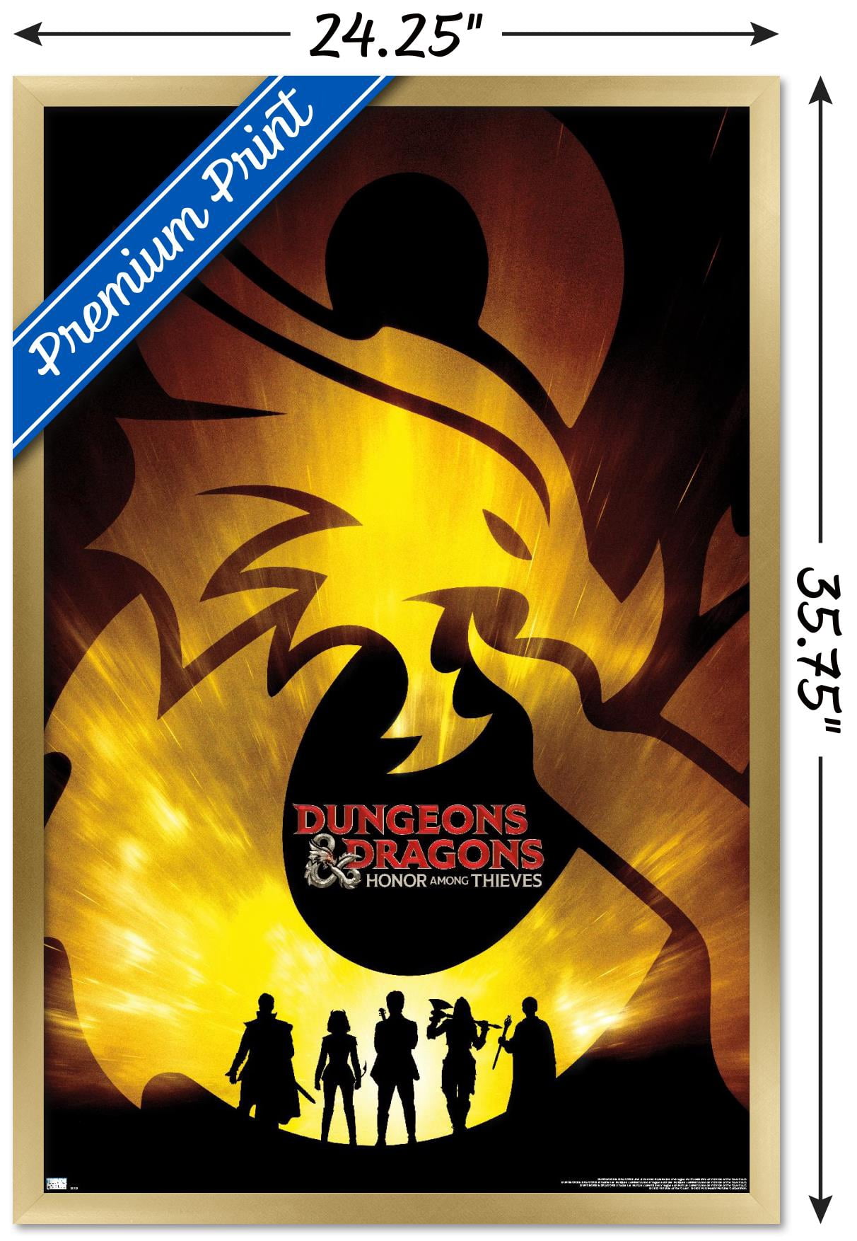 Dungeons & Dragons: Honor Among Thieves - Teaser One Sheet Wall Poster, 22.375" x 34" Framed