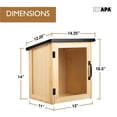 thumbnail image 2 of Ilyapa Outdoor Library Book Box - Free Literature Exchange Kit for Outside - Little Wood Cabinet for Sharing Books and Arts - 13x11x16 Inch, 2 of 8