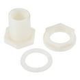thumbnail image 6 of Uxcell Male Pipe Fitting ABS Plastic Bulkhead Fitting with Silicone Gasket White G3/4 4, 6 of 6
