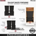 thumbnail image 3 of Rev-A-Shelf Double Pullout 50 qt. Kitchen Trash Can with Soft-Close, 5349-2150DM-218, 3 of 12