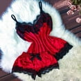 thumbnail image 1 of Levmjia Pyjamas de Lingerie pour Femmes pour Ensemble Liquidation Été Grande Taille Dames Cool Fille Surdimensionné Bretelles Dentelle Ensemble de Pyjama Robe de Pyjama Tenue d'Intérieur Ensemble de sous-Vêtements, 1 of 6