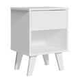 thumbnail image 3 of Mesa De Noche Blanca Con 1 Cajón Madesa, 3 of 8