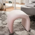 thumbnail image 2 of SAFAVIEH Kibo Modern Style n Shape Ottoman, Light Pink ( 20.1 in. W x 18.3 in. D x 18.5 in. H), 2 of 9