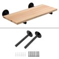 thumbnail image 3 of de 2 soportes de estante negro soportes de decoración para hogar DIY estante de montaje en pared soporte de equipo de decoración - Ronda de 25cm Redondo 25cm Colco Soportes para repisas flotantes, 3 of 8