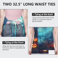 thumbnail image 6 of Halloween Night Scene Apron-Garden Aprons for Women with Pockets-Cotton Linen Waterproof Kitchen Cooking Gardening Aprons Adjustable for Kitchen,Cooking,BBQ and Salon 32"x27", 6 of 7