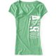 thumbnail image 1 of Camiseta gráfica Aeropostale para mujer Escote en V Vertical SS verde pequeña, 1 of 1