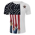 thumbnail image 3 of LUOGENLI T-shirts pour Hommes T-shirts d'Été Mode Décontractée Col Rond Impression Numérique 3D Jour de l'Indépendance t-Shirt Manches Courtes T-shirts Graphiques Pâques Blanc m, 3 of 5