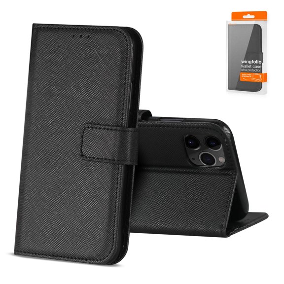 APPLE IPHONE 12 MINI Phone Cases, Slim Stand Case with Credit Card Holder Slots Wallet Pouch Flip Cover For APPLE IPHONE 12 MINI In Black