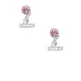 thumbnail image 2 of Delight Jewelry I 'Heart' Fastpitch Pink Crystal Clip on Earrings, 2 of 5