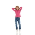 thumbnail image 6 of Cudlie Toddler Girls’ 5-Pack Long Sleeve Tees, Cotton Blend Crewnecks in Stylish Modern Colors, Sizes 12M–4T, 6 of 12