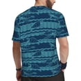 thumbnail image 2 of Wukai Turtles and Waves Print Men's Short-Sleeved Mesh T-Shirt,Quick-Dry Short Sleeve Workout T-Shirt-X-Small, 2 of 8