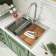 thumbnail image 5 of Karran Usa WST-20-PK1 Elite Workstation 25" Drop In Single Basin Stainless Steel Kitchen, 5 of 6