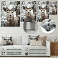 thumbnail image 4 of Designart "Winter Deer Animal " Animals Deer Metal Wall Decor, 4 of 5