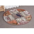 thumbnail image 2 of Oushak Rug, 3.4x3.4 ft Small Rug, Turkish Rugs, Vintage Rug, Pale Rug, Wool Rug, 2 of 9