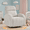 Corduroy Camel, variant on Base Beauty Swivel Recliner Rocker Nursery, Chenille Nursering Glider Recliner, Manual Swivel Rocking Reclining with Double Pockets, Cream White
